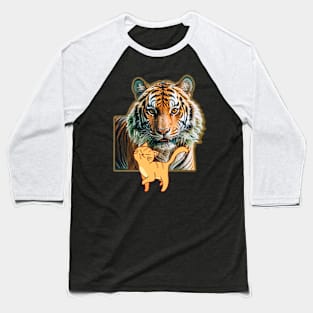 Tiger with kitty cartoon Baseball T-Shirt